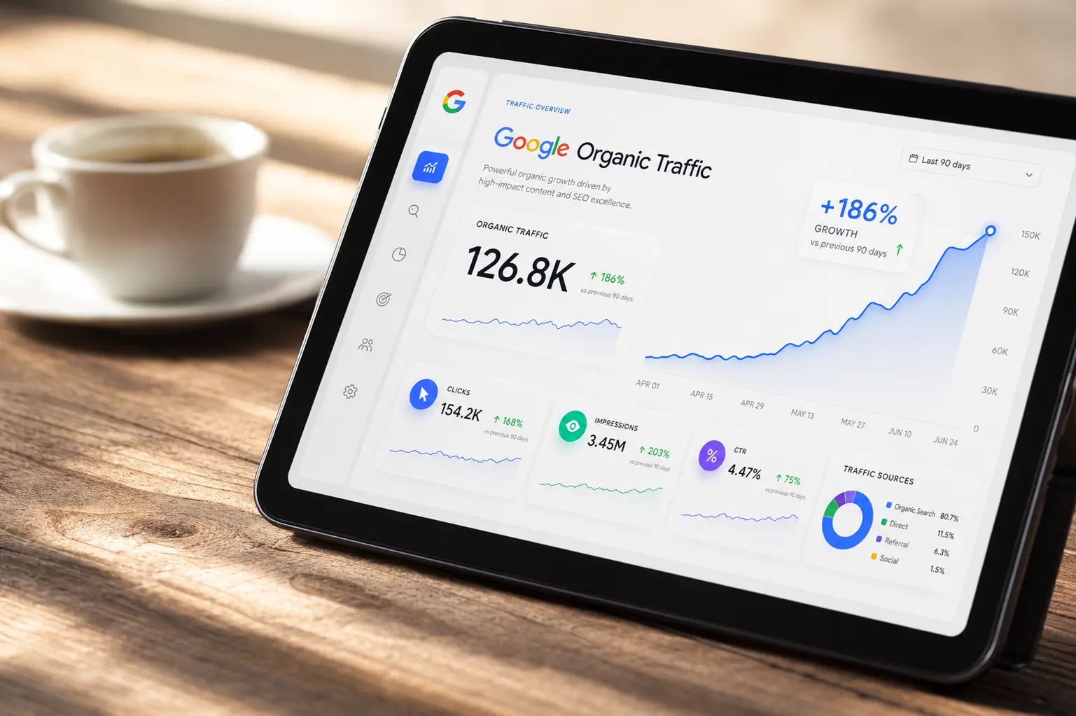 SEO implementation strategy with competitor analysis content planning and backlink building.